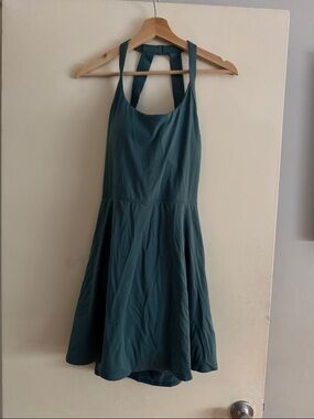 HALARA Teal Halter High-Low Dress